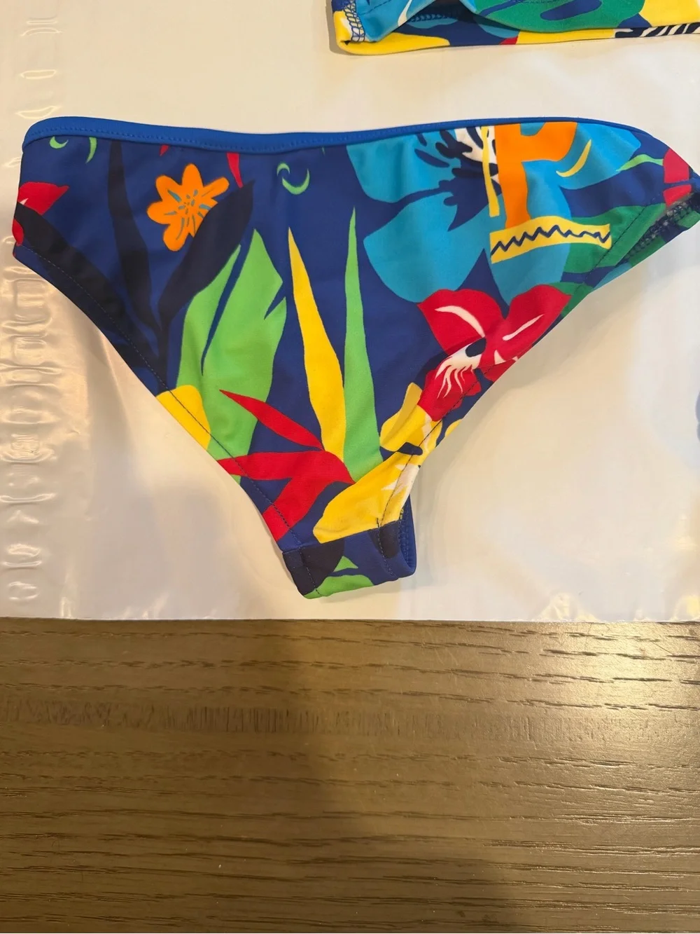 Ralph Lauren Multicolor Tropical Kids Swim Set with Long Sleeve Rash Guard